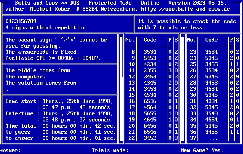 Cover image for Bulls and Cows