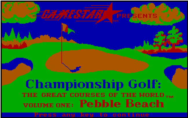 Cover image for Championship Golf - The Great Courses of the World - Volume I Pebble Beach