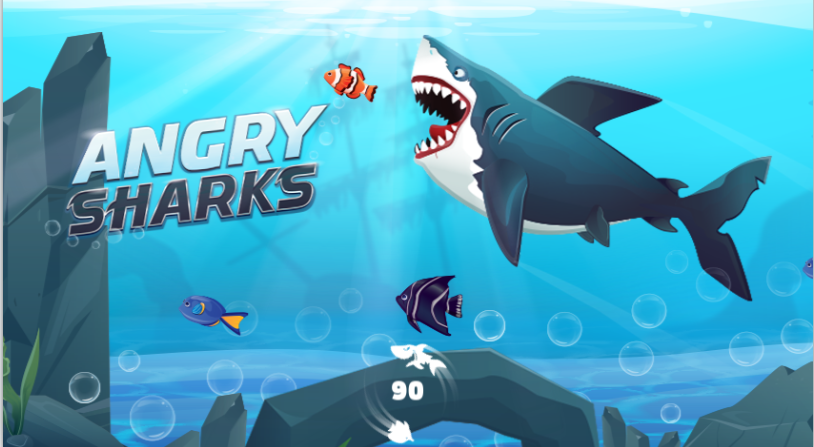 Cover image for ANGRY SHARKS