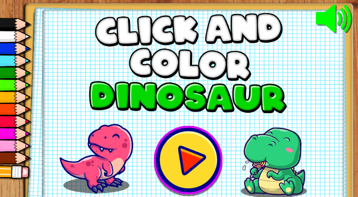 Cover image for Click And Color Dinosaurs