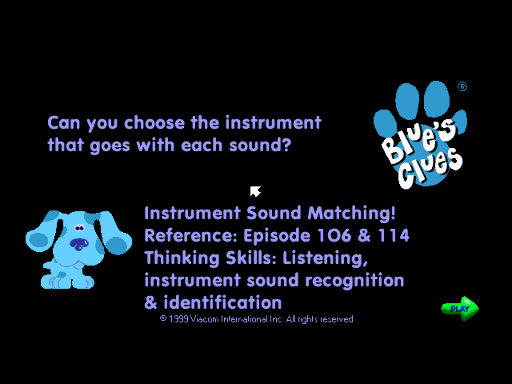 Cover image for Blue's Clues - Instrument Sound Matching