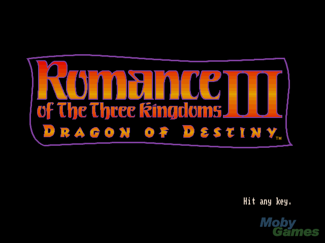 Cover image for Romance of the Three Kingdoms III - Dragon of Destiny