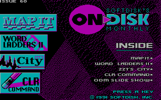 Cover image for ON DISK MONTHLY #60