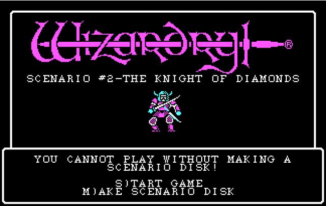 Wizardry Ii The Knight Of Diamonds Classicreload Com