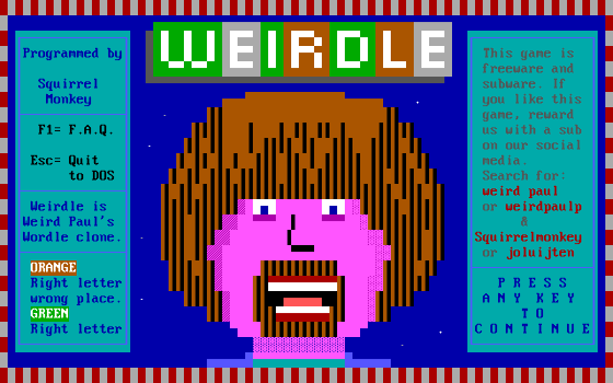 Cover image for WEIRDLE